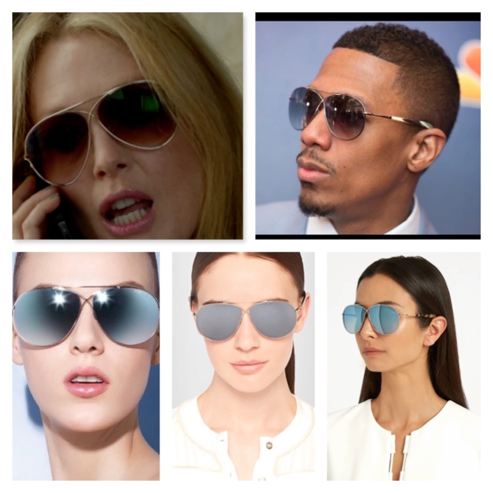 New TOM FORD Eva Blue Oversized Aviator Sunglasses - Picture 4 of 16